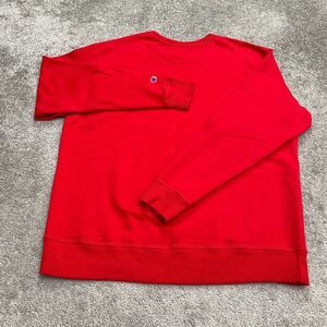 Champion Pullover Sweatshirt Mens XL Solid Red Crew Neck Casual Active Outdoor